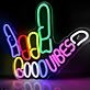 Good Vibes mit Handgeste als LED-Neonschild