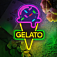 Personalisierbares Eiscreme Neonzeichen mit Text