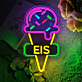 Personalisierbares Eiscreme Neonzeichen mit Text