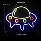 UFO Raumschiff LED-Neonschild für Schlafzimmer Gaming Zimmer