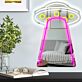 UFO mit Lichtstrahl LED-Neonschild für Gaming und Wohnzimmer