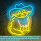 Cowboy Katze LED-Neonschild Wohnzimmer Kinderzimmer