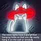 Brighten Your Space: Cute Cat Wearing Red Mushroom Hat Neon Sign for Home Decor, Kids' Rooms, and Quirky Cafes.