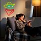 Frosch mit Cowboyhut und Halstuch LED-Neonschild Wohnzimmer Bar