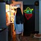 Frosch mit Cowboyhut und Halstuch LED-Neonschild Wohnzimmer Bar
