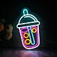 Bubble Tea Becher LED-Neonschild für Café Bar