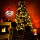 Weihnachtsmannkopf LED-Neonschild für Wohnzimmer Weihnachtsdeko