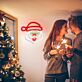 Weihnachtsmannkopf LED-Neonschild für Wohnzimmer Weihnachtsdeko