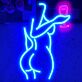 tanzende Frau mit Getränk LED-Neonschild für Bar Club