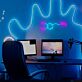 HO HO NH2 LED-Neonschild Wohnzimmer Büro