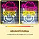 Totenkopf mit Hut und Sonnenbrille LED-Neonschild