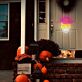 Totenkopf mit Hut und Sonnenbrille LED-Neonschild