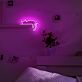 schlafende Katze LED-Neonschild für Kinderzimmer und Schlafbereich