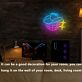 Cowboyhut auf Globus mit Sternen LED-Neonschild Bar Wohnzimmer