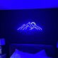 Berglandschaft mit Sonne als LED-Neonschild