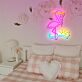 Flamingo mit Sonnenuntergang LED-Neonschild für Wohnzimmer und Bar