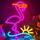 Flamingo mit Sonnenuntergang LED-Neonschild für Wohnzimmer und Bar