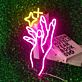 Hand mit Sternen LED-Neonschild für Bar Club