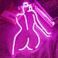 Linienzeichnung weiblicher Körper LED-Neonschild Wohnzimmer Schlafzimmer