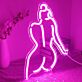 Linienzeichnung weiblicher Körper LED-Neonschild Wohnzimmer Schlafzimmer