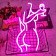 Brighten Your Bar, Home, or Bachelorette Party with Deep Pink The Woman With The Glass Neon Sign.