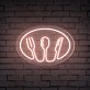 Besteck Symbol mit Gabel Löffel Messer LED-Neonschild für Restaurant Küche