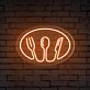 Besteck Symbol mit Gabel Löffel Messer LED-Neonschild für Restaurant Küche