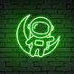Astronaut auf Mond LED-Neonschild für Kinderzimmer Wohnzimmer