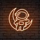 Astronaut auf Mond LED-Neonschild für Kinderzimmer Wohnzimmer