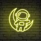 Light Up Your Space Adventure: Astronaut Sitting On The Moon Cute Neon Sign for Kids' Rooms, Play Areas, and Themed Parties