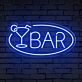 BAR LED Neonschild mit Cocktailmotiv für Bar und Club