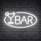 BAR LED Neonschild mit Cocktailmotiv für Bar und Club