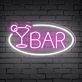 BAR LED Neonschild mit Cocktailmotiv für Bar und Club