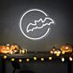 Fledermaus im Halbmond LED-Neonschild für Halloween Party