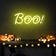 Boo! LED-Neonschild für Halloween Party