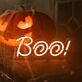 Boo! LED-Neonschild für Halloween Party
