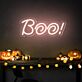 Boo! LED-Neonschild für Halloween Party
