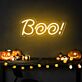 Boo! LED-Neonschild für Halloween Party