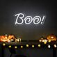 Add a spooky glow to your Halloween festivities, home decor, and haunted gatherings with the Boo Word Halloween Neon Sign.