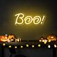Boo! LED-Neonschild für Halloween Party