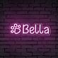 Bella LED-Neonschild für Haustierbereich Wohnzimmer
