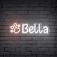 Bella LED-Neonschild für Haustierbereich Wohnzimmer