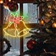 Weihnachtsglocken mit Stechpalmenblättern LED-Neonschild Wohnzimmer Weihnachtsdekoration