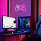 Spielcontroller LED-Neonschild Gaming Zimmer