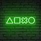 Spielkonsolen Steuerungssymbole LED-Neonschild Gamingzimmer Wohnzimmer