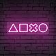 Elevate Your Gaming Room, Man Cave, or Party Ambience with the Controller Buttons Neon Sign For Gamers.