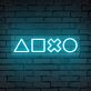 Spielkonsolen Steuerungssymbole LED-Neonschild Gamingzimmer Wohnzimmer