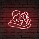Brautpaar Umarmung LED-Neonschild für Hochzeit Fotohintergrund