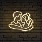 Brautpaar Umarmung LED-Neonschild für Hochzeit Fotohintergrund