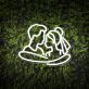 Add a Romantic Glow to Your Bedroom, Wedding, or Anniversary Celebration with the Cuddling Couple Shape Neon Sign.